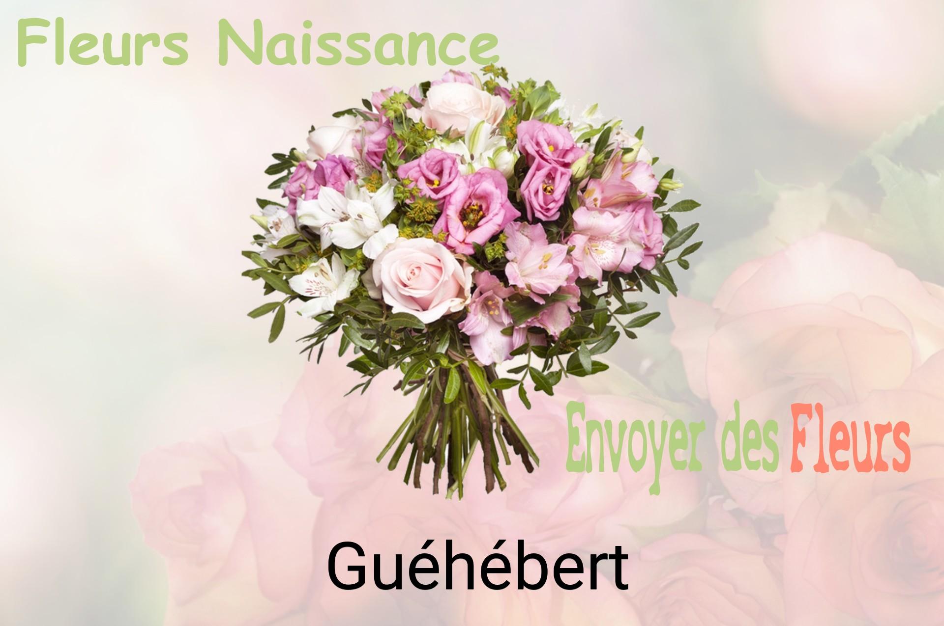Bouquet de fleurs de naissance livré à Guéhébert